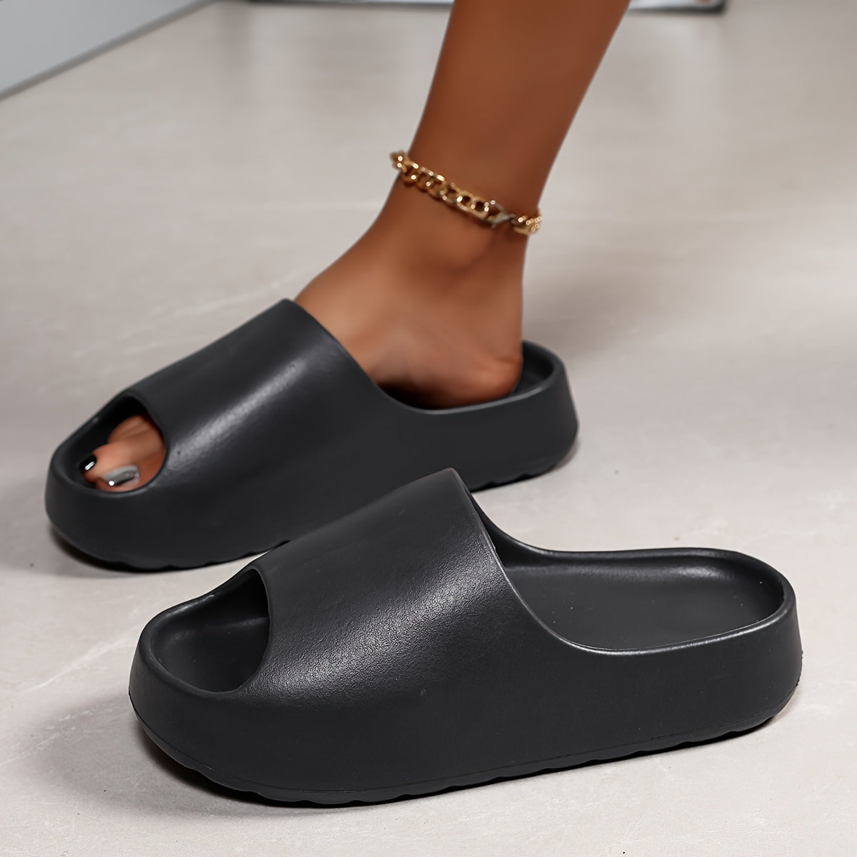 Ayollar uchun EVA slip-on sandallari, engil, ochiq barmoqli, nafas oladigan, ichki va tashqi foydalanish uchun