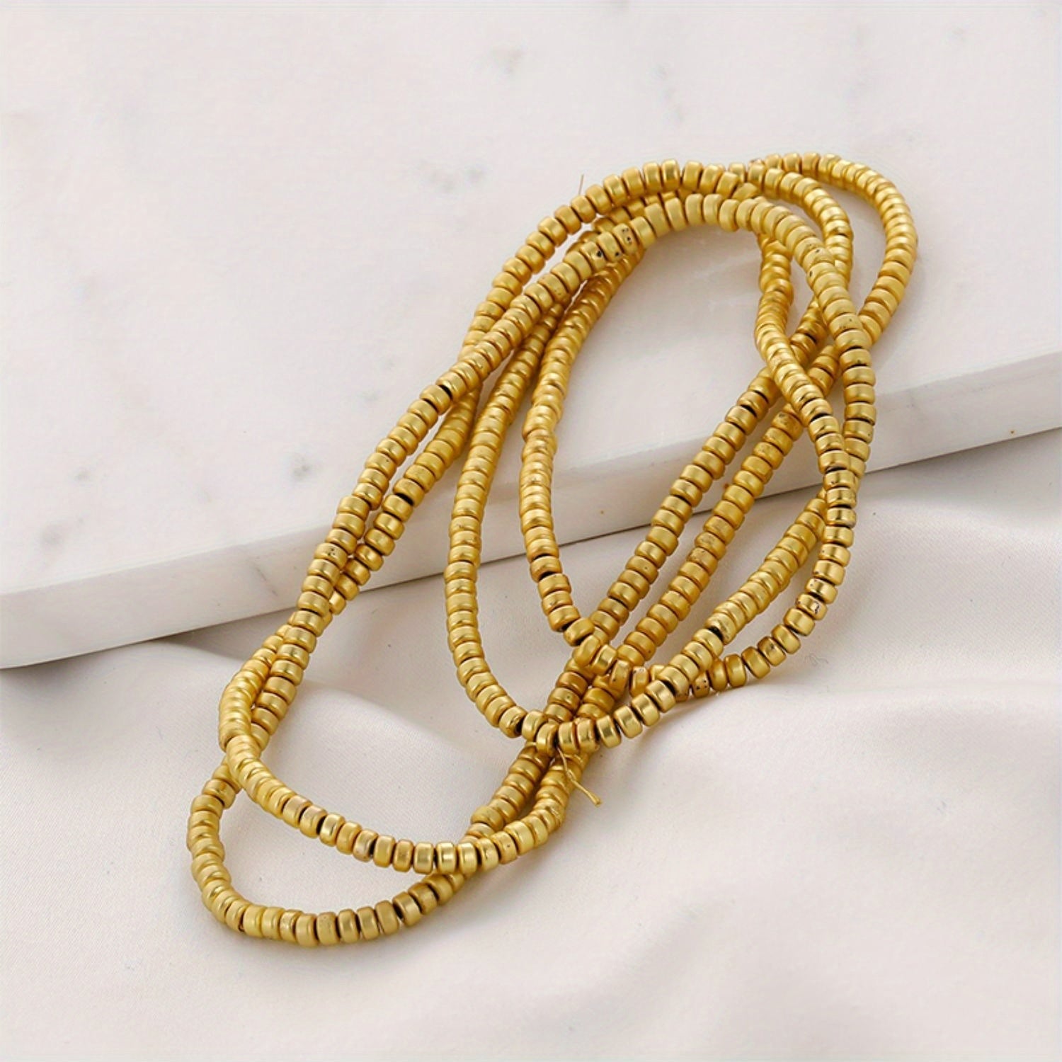 Hematite Beads 3mm Round Jewelry Making Supplies Pack of Four Varieties