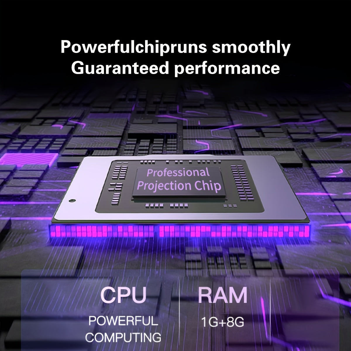 Ultra HD Projector with WiFi Casting 180° Rotation Android TV Portable Home Theater