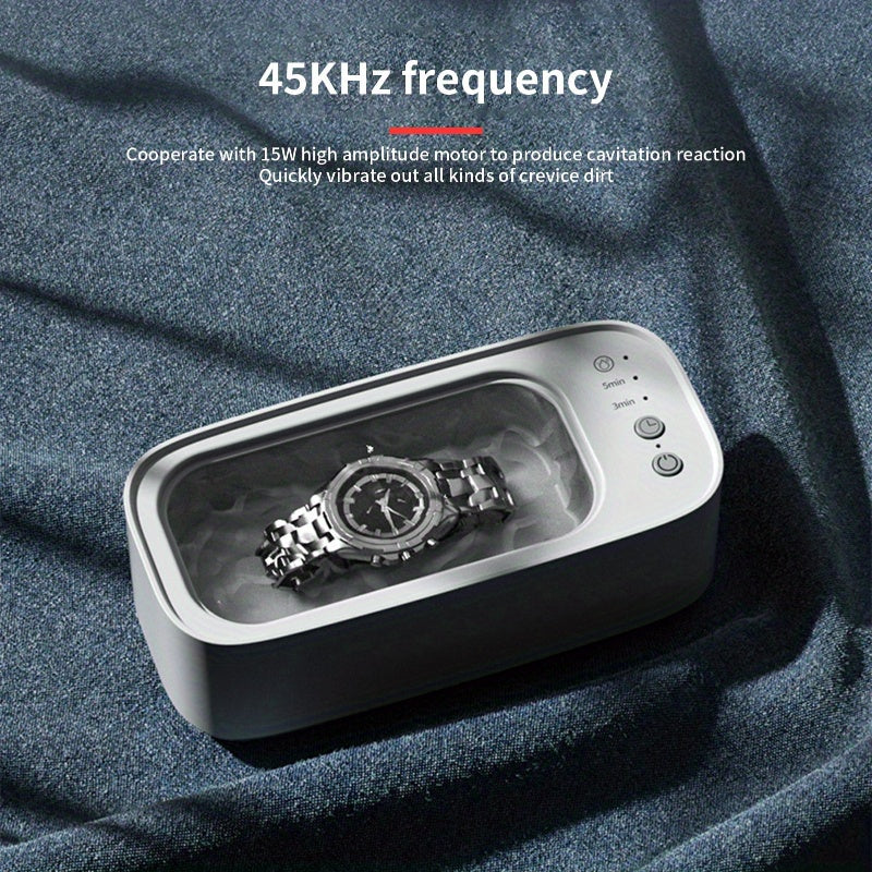 Портативный 360° глубокая очистка с аккумулятором и высокочастотной вибрацией для украшений, очков, протезов