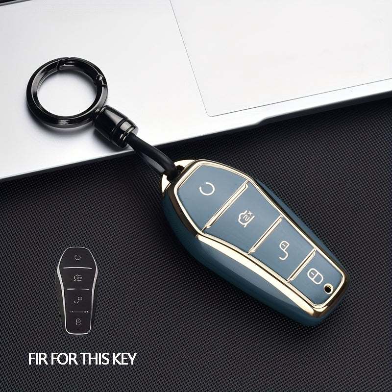 Car Key Cover TPU Durable Anti-Drop Smart Remote Protector for Vehicle