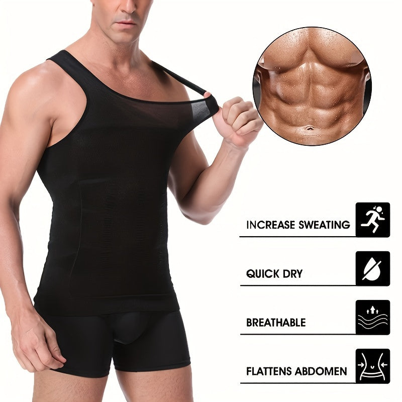 Ropa moldeadora y ajustada para hombres, chaleco y camisa, reducción de abdomen, talla superior