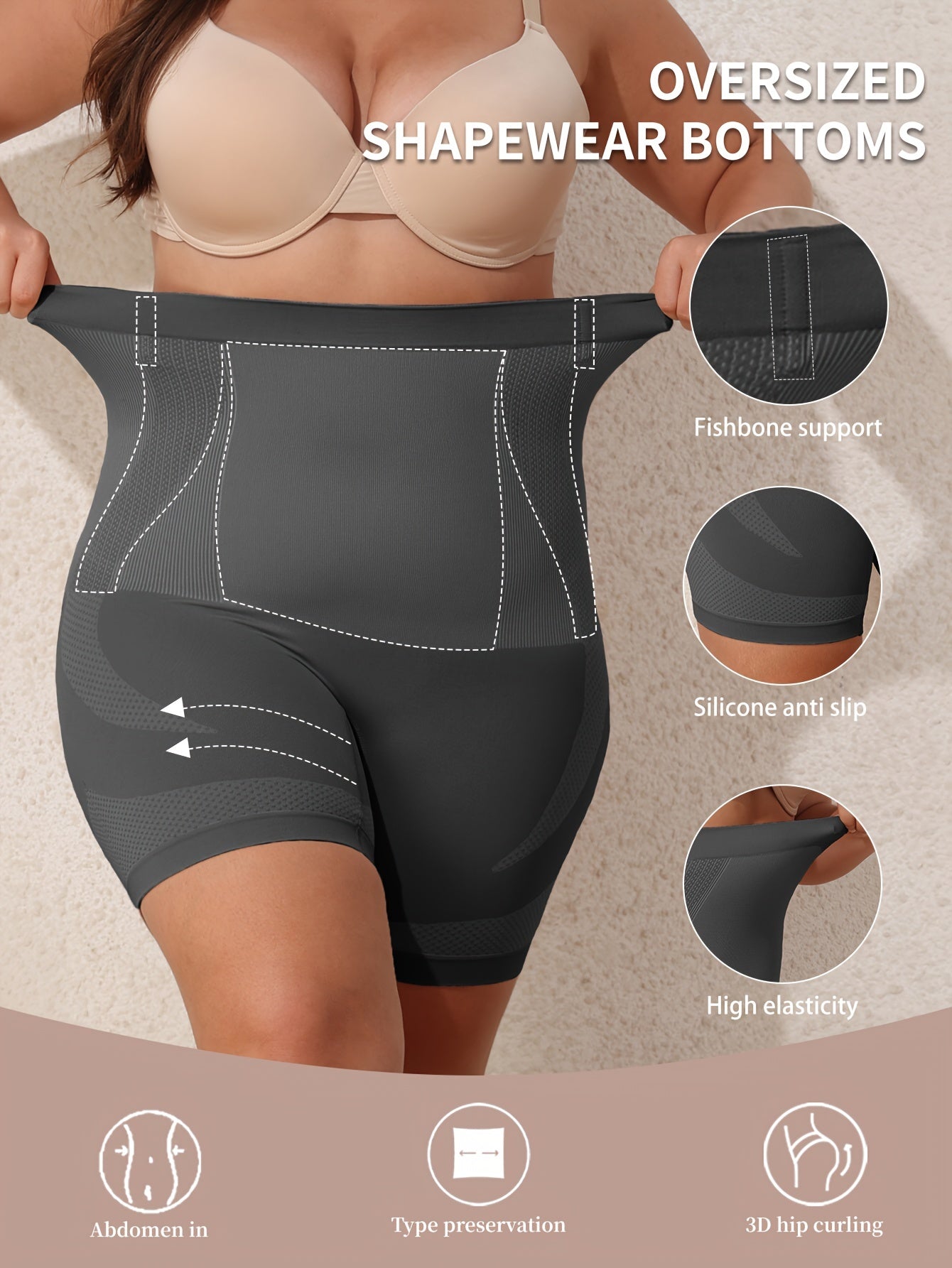 Women Plus Size High-Waisted Body-Shaping Pants Comfortable