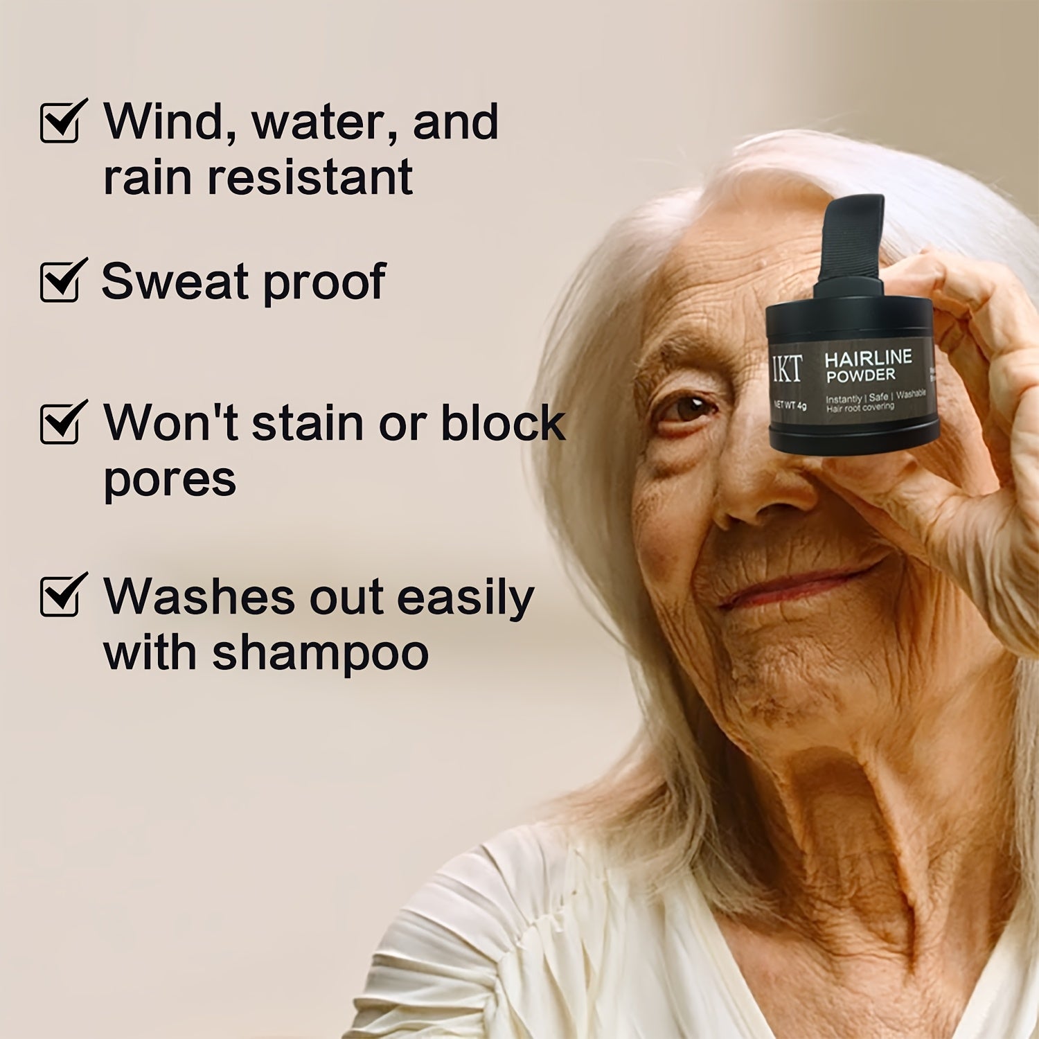 Unisex Hairline Powder Thinning Hair Root Concealer Portable Plastic Powder