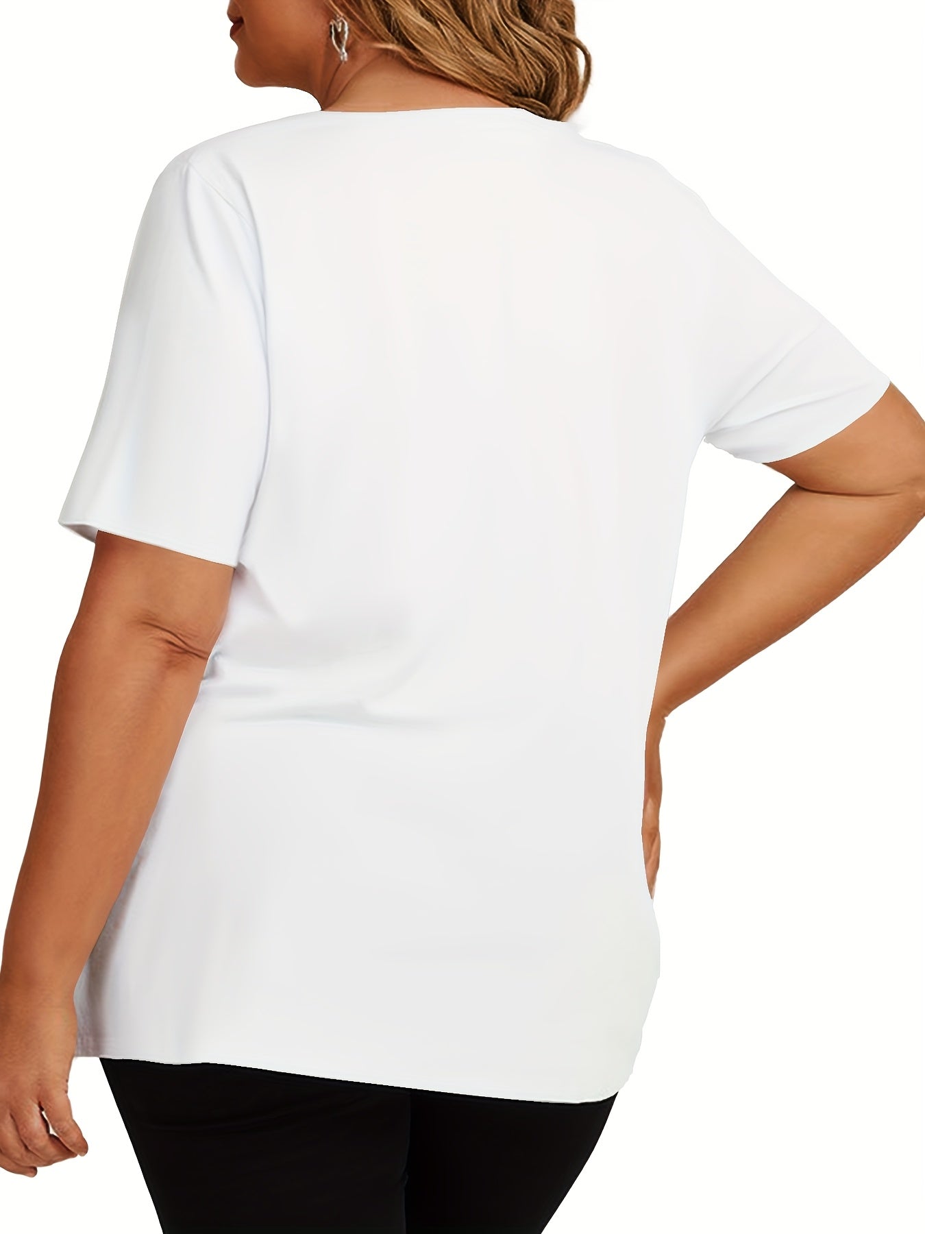 Women’s Plus Size Casual Sporty T-Shirts Soft Breathable Solid Colors