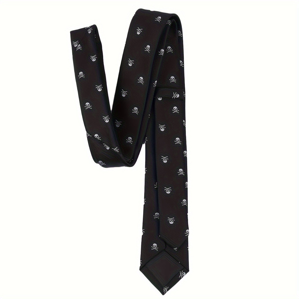 Polyester Printed Fashion Necktie with Classic Skull Design for Men, Perfect for Gift Giving