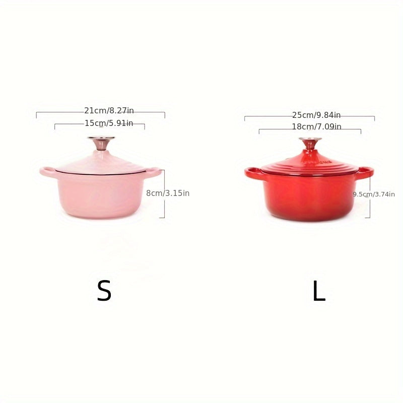 Enamel Cast Iron Health Pot for Rice and Cooking, 30.4oz or 60.8oz