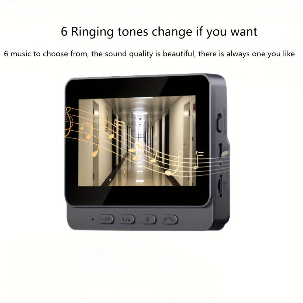 Wireless Video Doorbell with 10.92 cm Screen Infrared Night Vision Two-Way Audio Long Battery Life