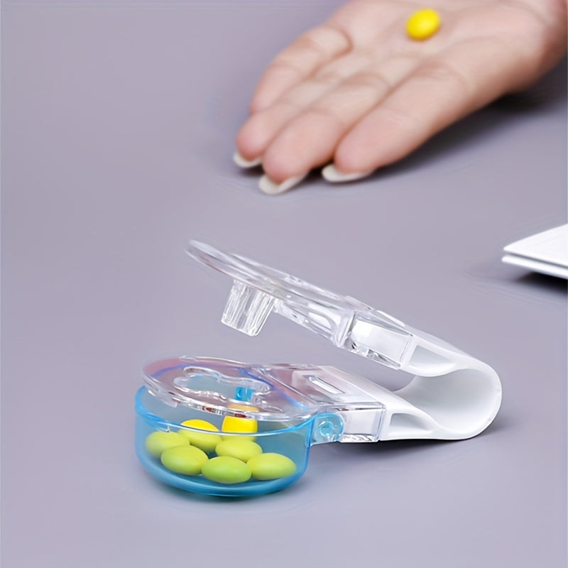 Portable Pill Dispenser Remover with Medicine Box for Tablets and Pills