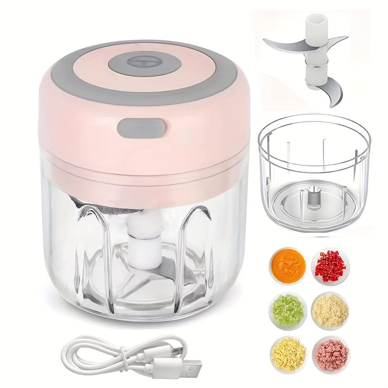 Qayta to'ldiriladigan elektr sarimsoq maydalagich oziq-ovqat protsessori yuqori tezlikdagi blender oshxona anjomlari