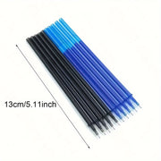 Erasable Ballpoint Pen Set with 3 Pens, 20 Refills, 2 Erasers, 0.5mm Micro Point