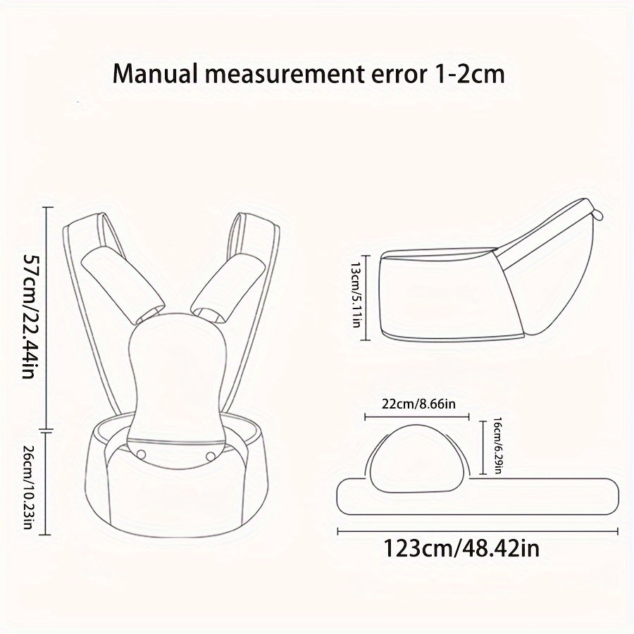 Lightweight Baby Carrier Sling for All Seasons Front and Back Seat for Ages 3+