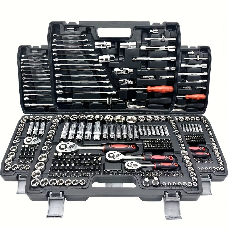 Auto Repair Tool Kit with Torque Wrench and Screwdriver Set for Vehicles