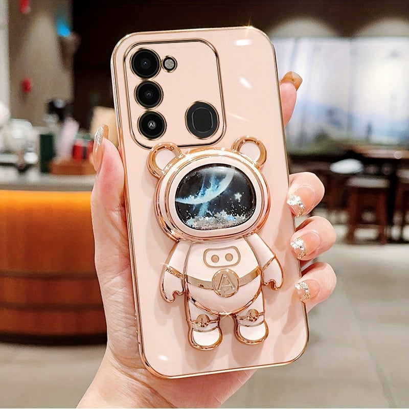 Shockproof TPU Phone Case with Anti-Drop Protection and Built-in Holder for Spark Series Models