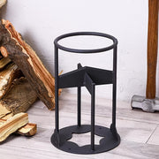 Carbon Steel Cross Firewood Splitter Manual Log Cutter for Camping and Home Use