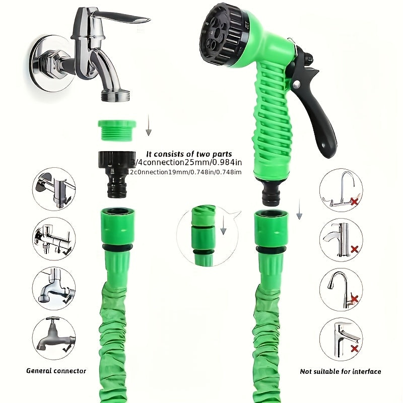 Portable Retractable Garden Hose for Car Wash and Outdoor Use with Thermoplastic Rubber Material
