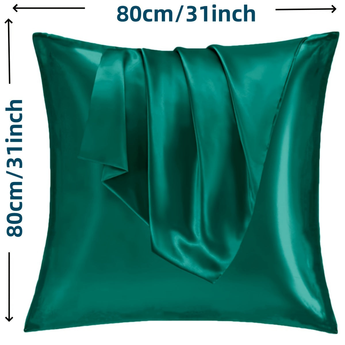 Set of 2 Satin Pillowcases with Zipper Closure, Gentle on Hair and Skin