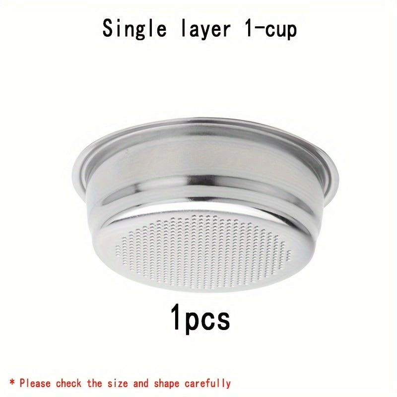 Universal Stainless Steel Single-Layer Espresso Filter Basket 51mm Coffee Portafilter