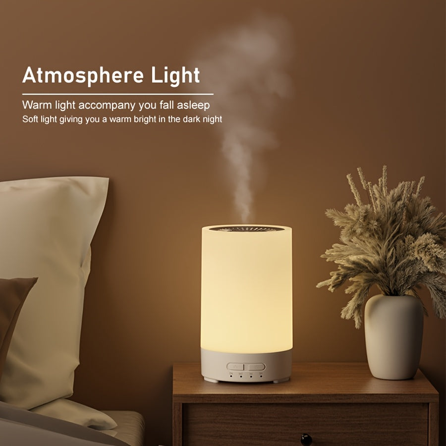 150ml yog'och aroma diffuser namlatgichi, 7-rangli kechki chiroq va USB Type C bilan