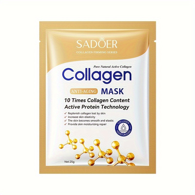 10-Pack Collagen Facial Masks for All Skin Types Moisturizing and Firming