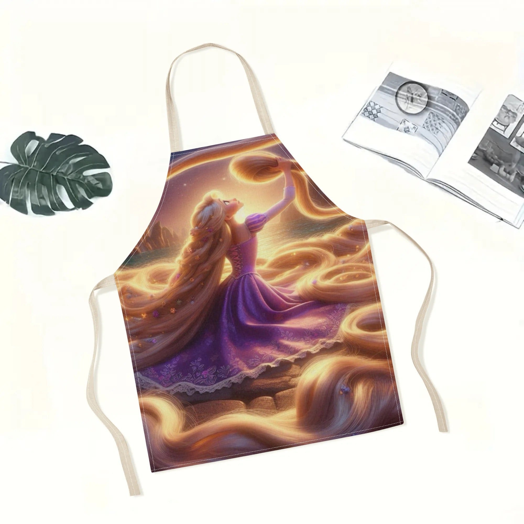 Waterproof Apron with Fairy Tale Print for Restaurants and Home Use