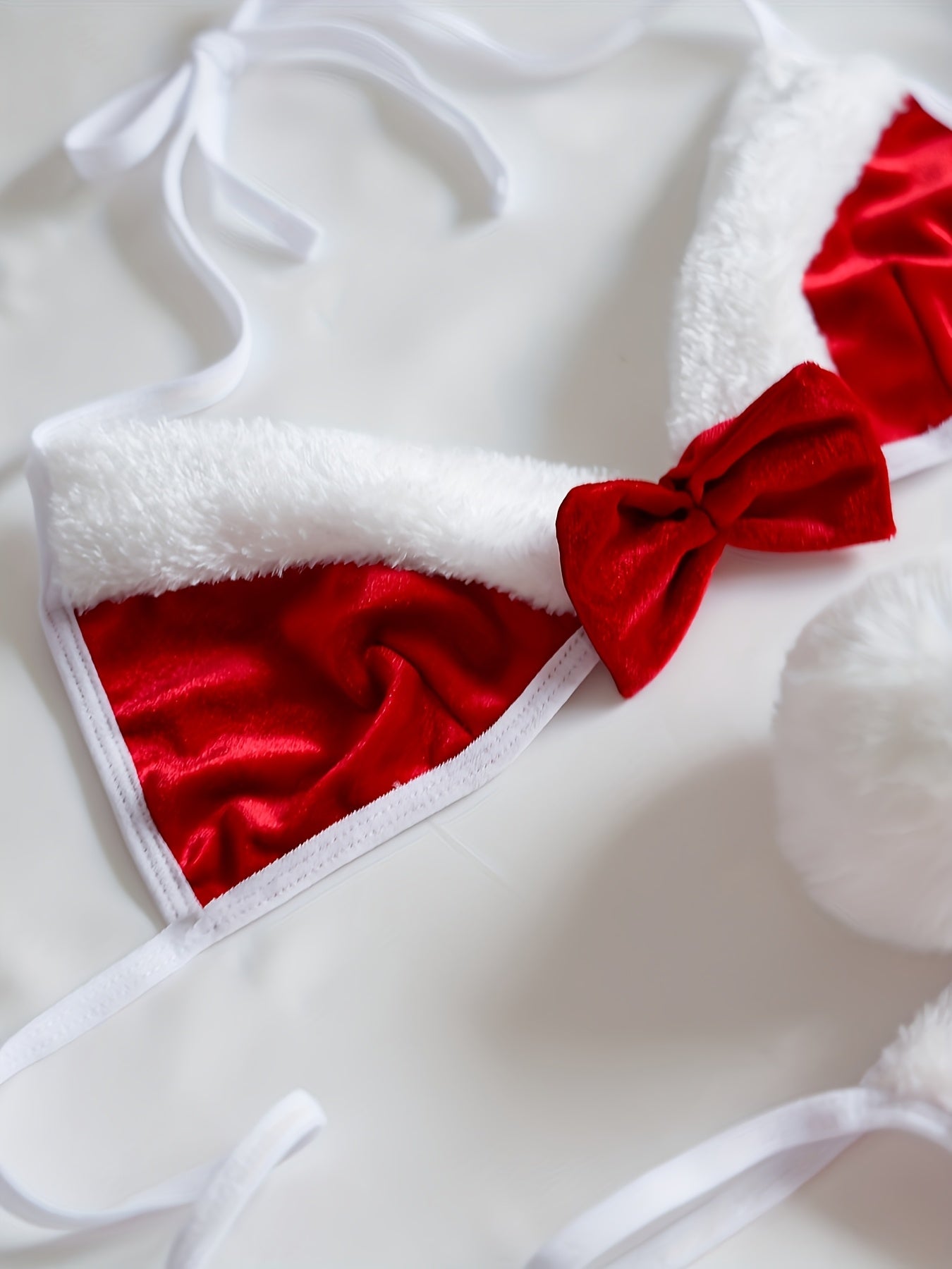 Pink Bunny Girl Costume with Front Bow and Ears for Kids