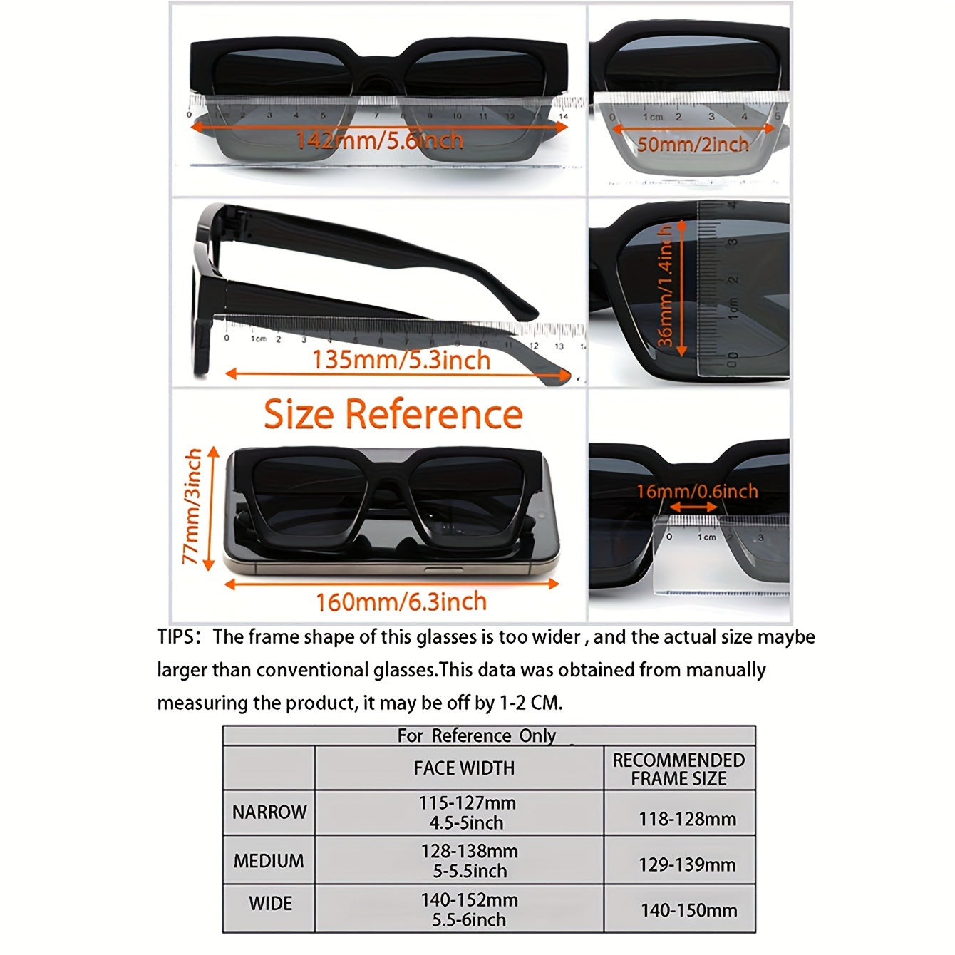 Unisex Y2K Style Thick Square Frame Glasses for Men and Women