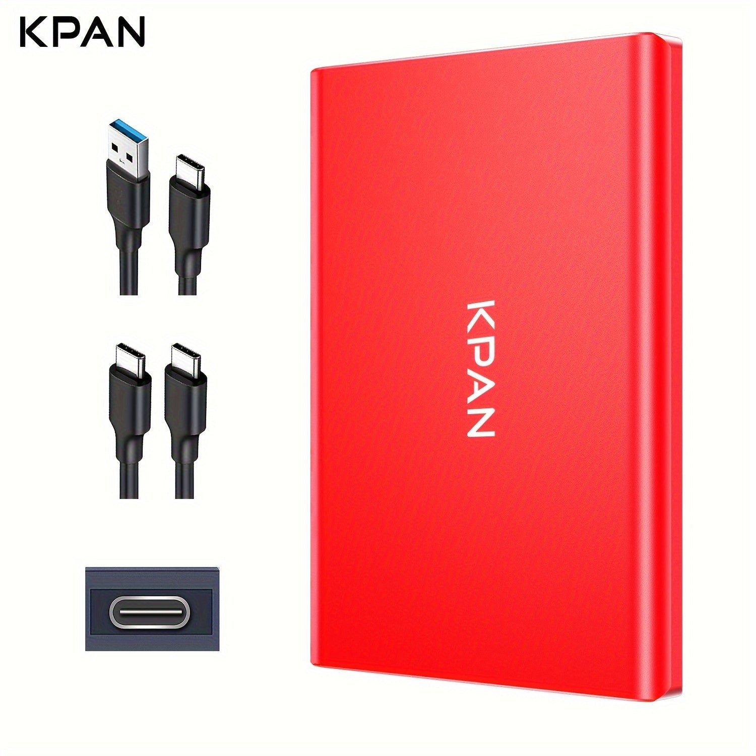 KPAN Portativ USB 3.0 Tashqi Qattiq Disk yuqori tezlikda ma'lumot uzatish uchun, katta sig'im (1TB/500GB/320GB), shaxsiy kompyuterlar, noutbuklar, smartfonlar va boshqalar bilan mos keladi.