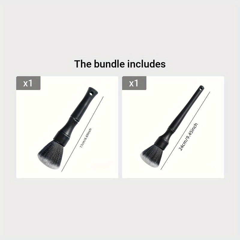 Cepillo de cerdas suaves para limpieza de interiores de coche con mango de plástico y eliminación de polvo