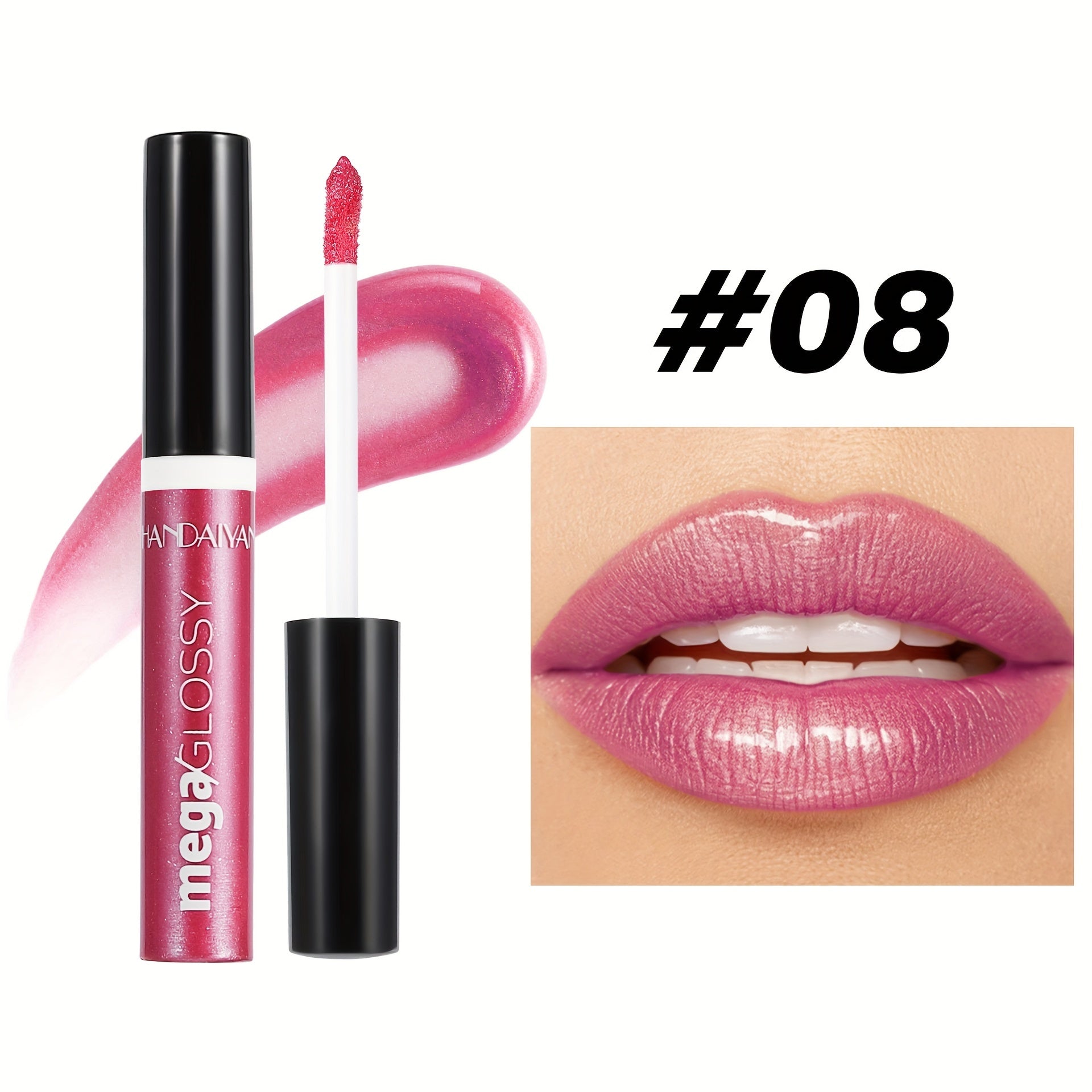 Women Shine Lip Gloss 8 Colors Long-Lasting Moisturizing Sparkling Lipstick