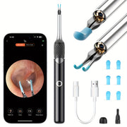 3-in-1 Earwax Removal Tool with 1200W Ear Mirror and Cleaning Spoon