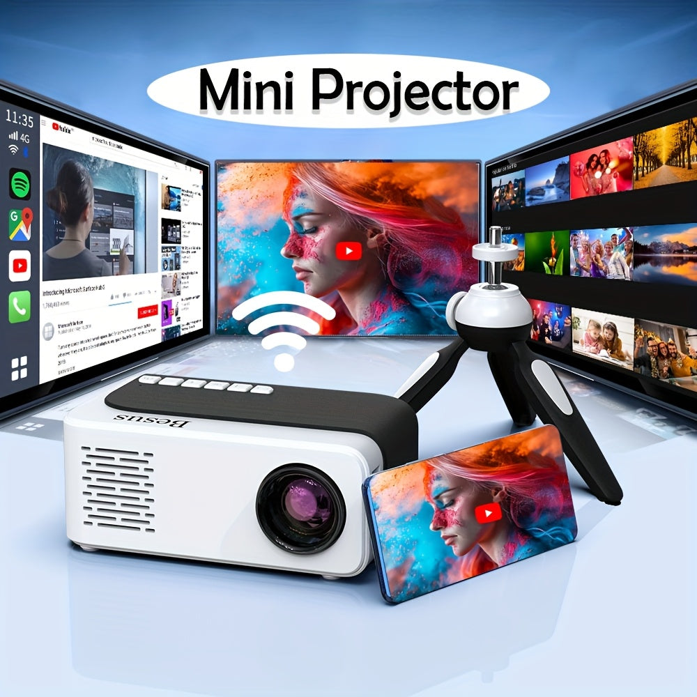 Mini Portable Projector With WiFi Support 1080P Full HD Indoor Outdoor