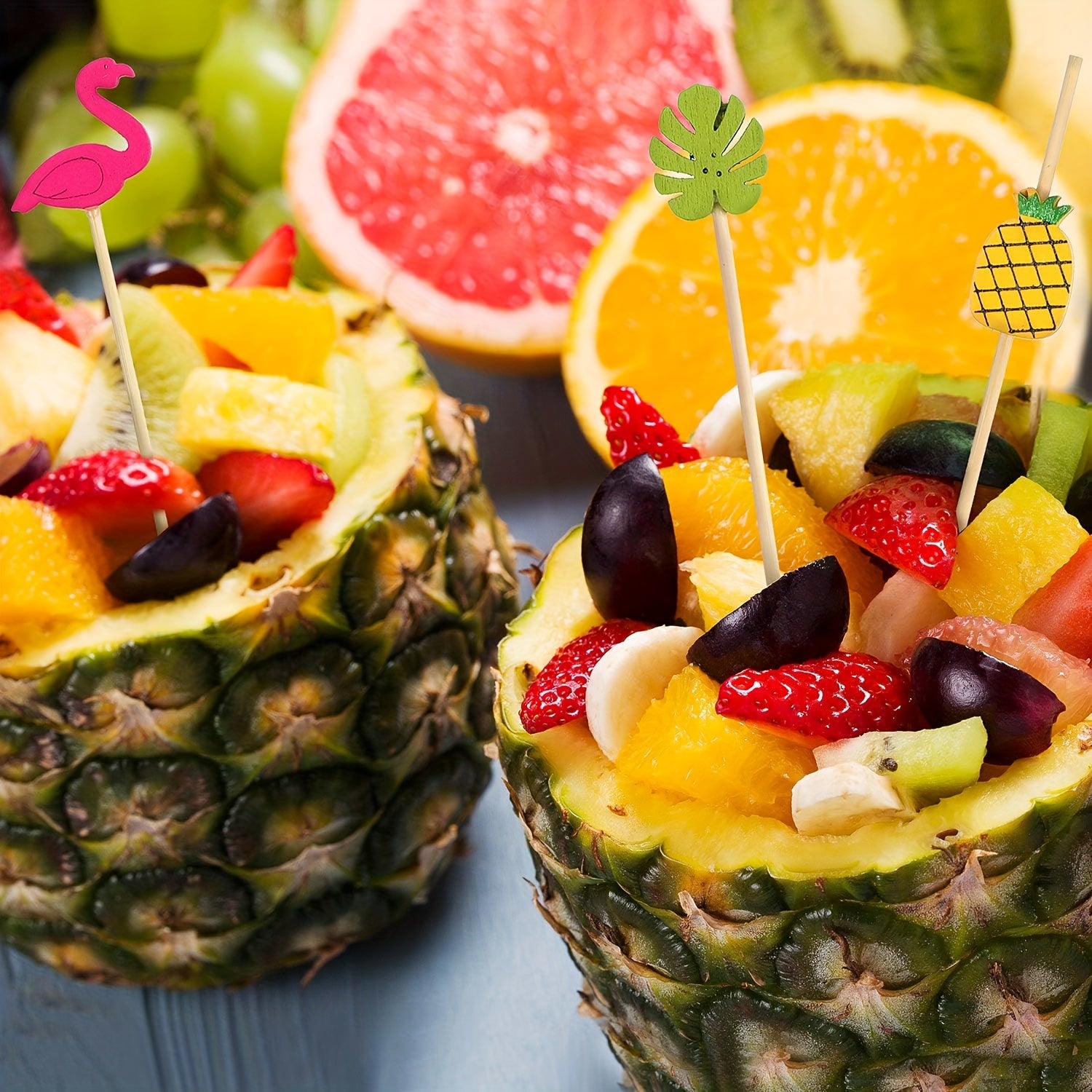 Заколки для коктейлей Pearl Flamingo длиной 11,94 см для закусок и фруктов, набор