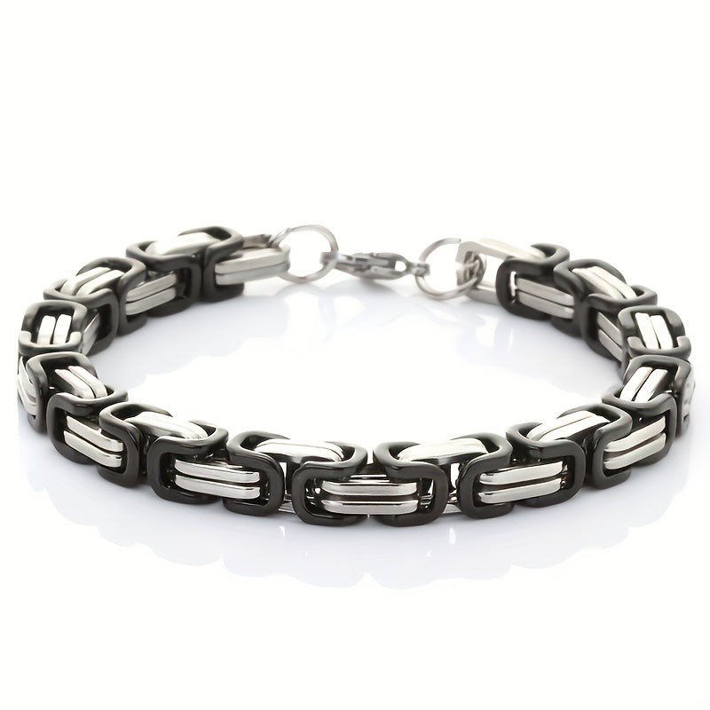 Men's Stainless Steel Chain Bracelet 21cm Hip Hop Jewelry Classic Fashion