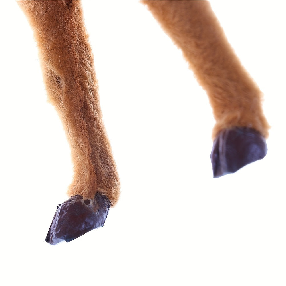 1 Ta'til uchun plush rengey, polyester va plastikdan tayyorlangan, elektr energiyasi talab qilinmaydi. Uy va oshxona bayram bezaklari yoki Yangi yil ornamenti sifatida mukammal.