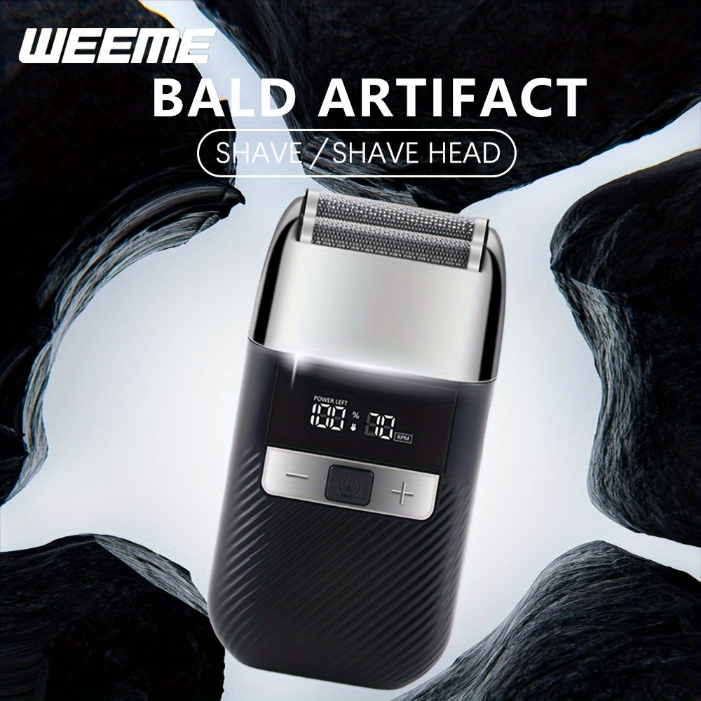 Cabezal de cuchilla recíproca de afeitadora eléctrica profesional para hombres, recargable por USB, lavable, batería de 46-60 min