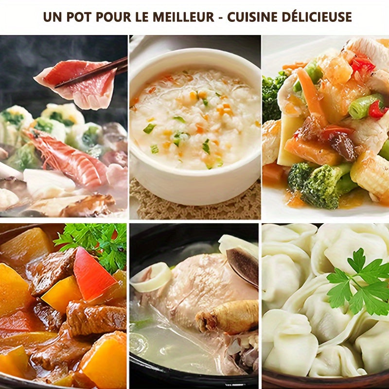 Enamel Double Ear Soup Pot Thickened High-Temperature Resistant for Electric Stove Gas Kitchenware