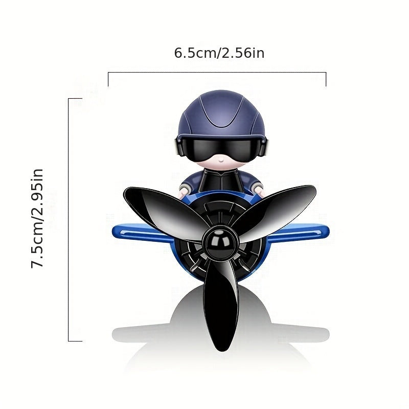 Автомобильный освежитель воздуха в виде мультяшного самолета, зажим для вентиляции, длительный аромат