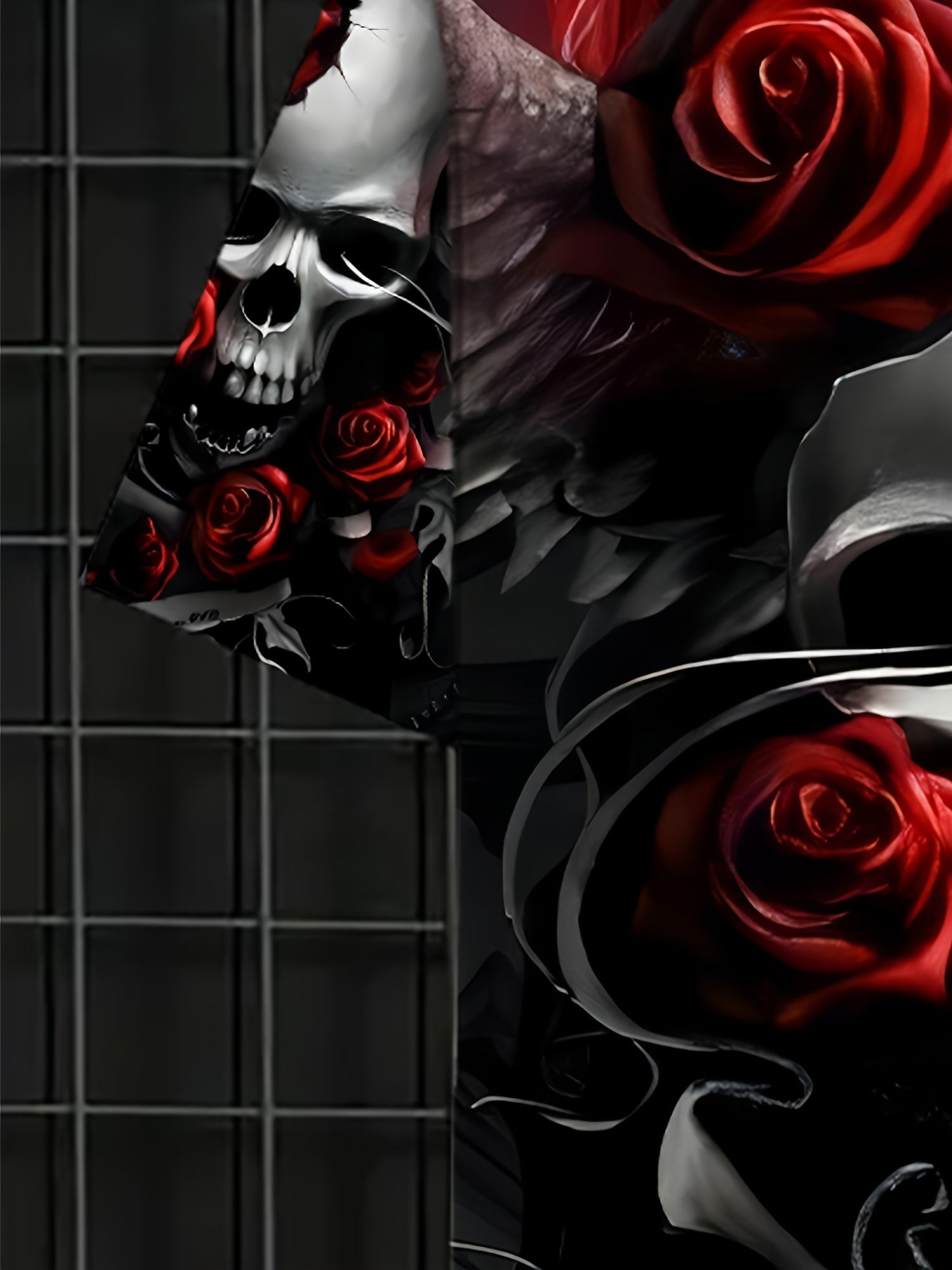 Мужской комплект из футболки с графикой черепа и роз и шортов большого размера для летних спортивных занятий