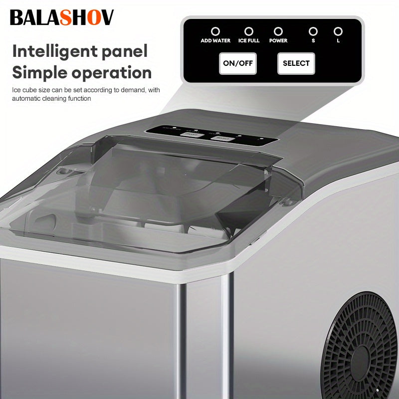 Portable Ice Maker Self-Cleaning Bullet Ice 9 Cubes in 8 Minutes Small Kitchen Bar