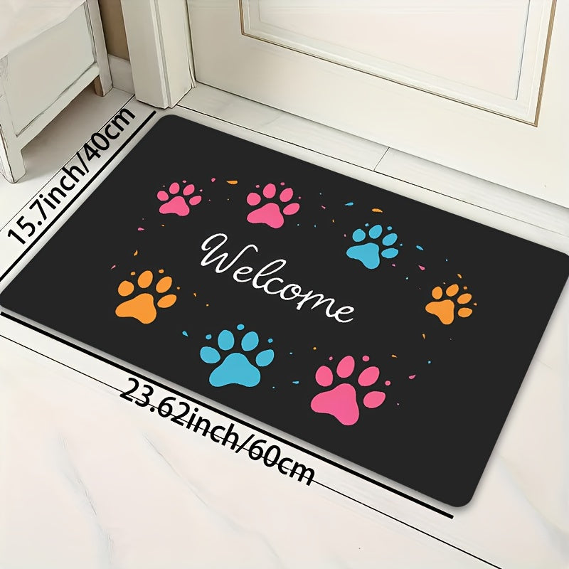 Paw Print Gaming Room Rug 8mm Thick Easy to Clean Durable Carpet for Any Room