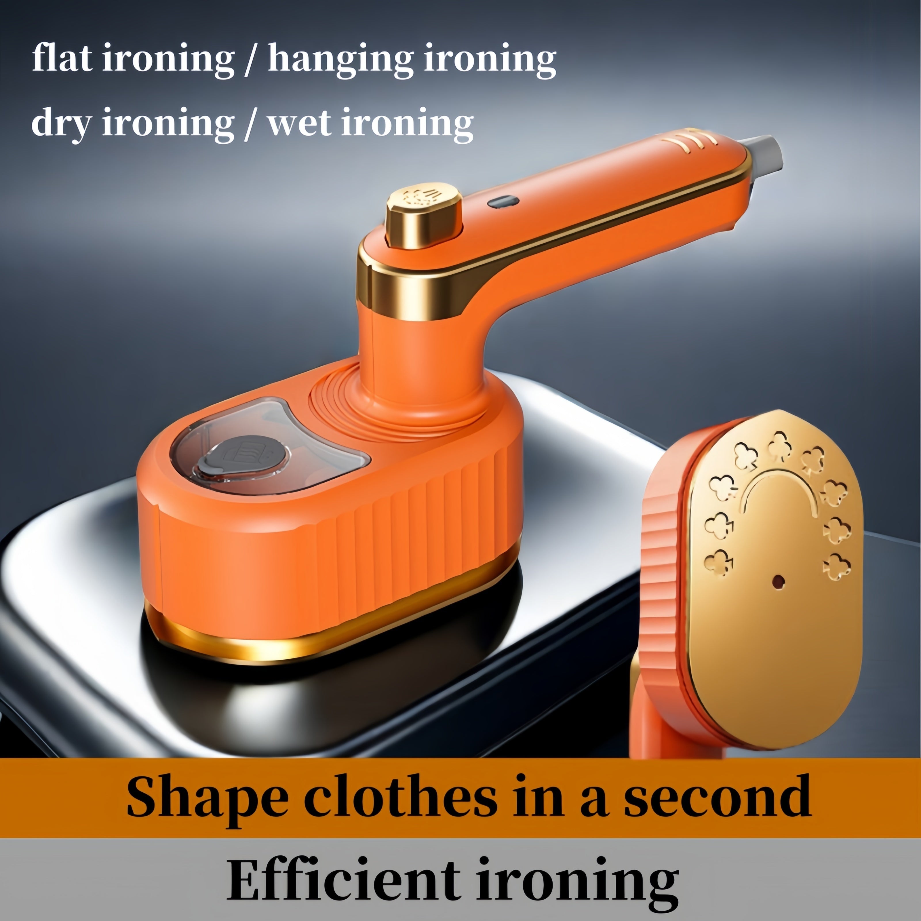 Electric Steam Iron 220V-240V EU Plug Portable Flat and Hanging Clothes Shaping