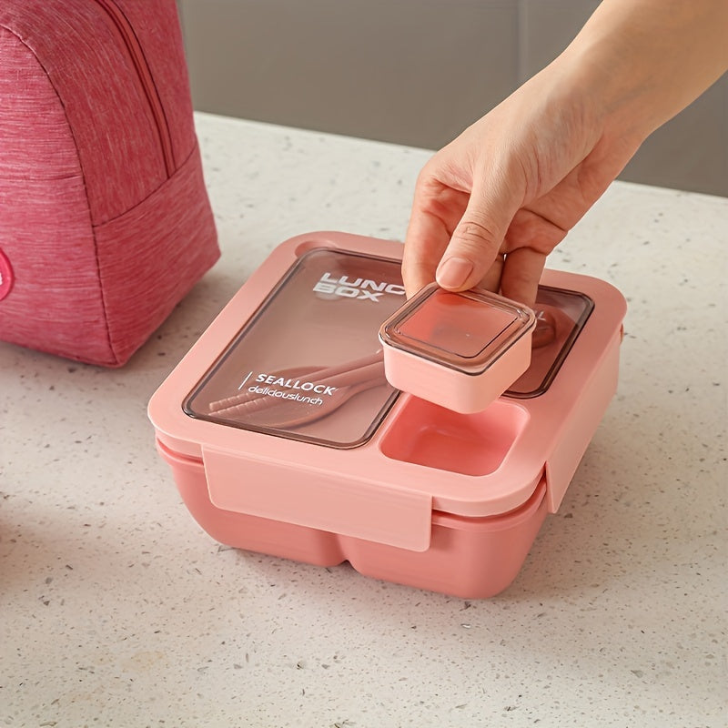 3-Piece Large Capacity Oxford Cloth Storage Bags for Lunch and Organizer in Bright Pink Grey Blue Green