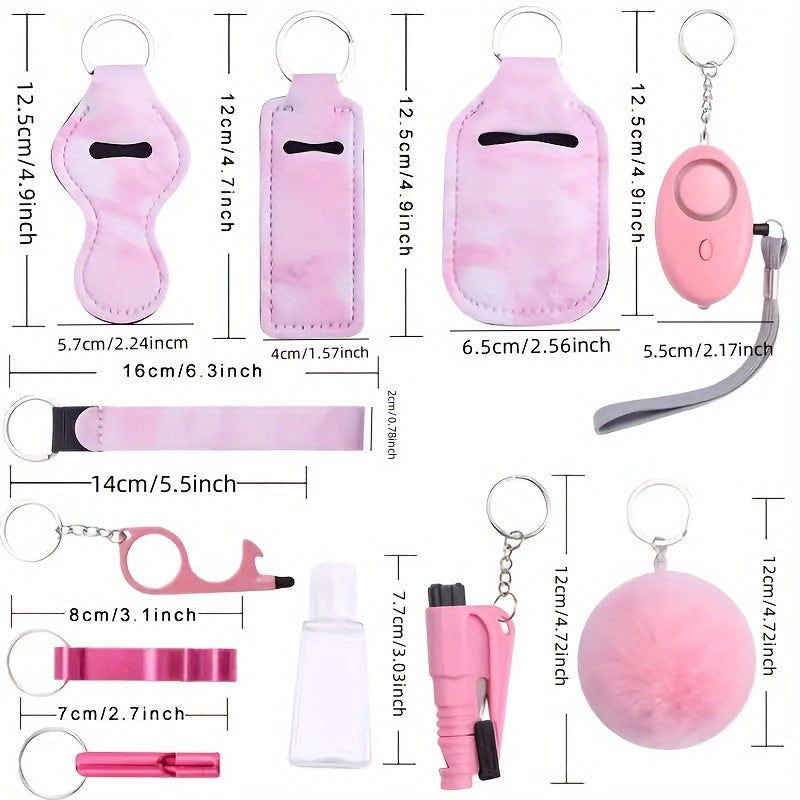 Self-Defense Kit for Women, Personal Alarm, Safety Accessories, 10-Piece Set