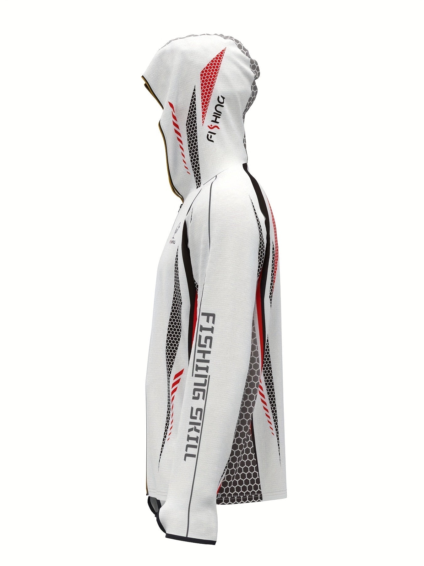 Men's Fishing Shirt Quick-Drying Breathable Print Plus Size Hooded Sun Protection