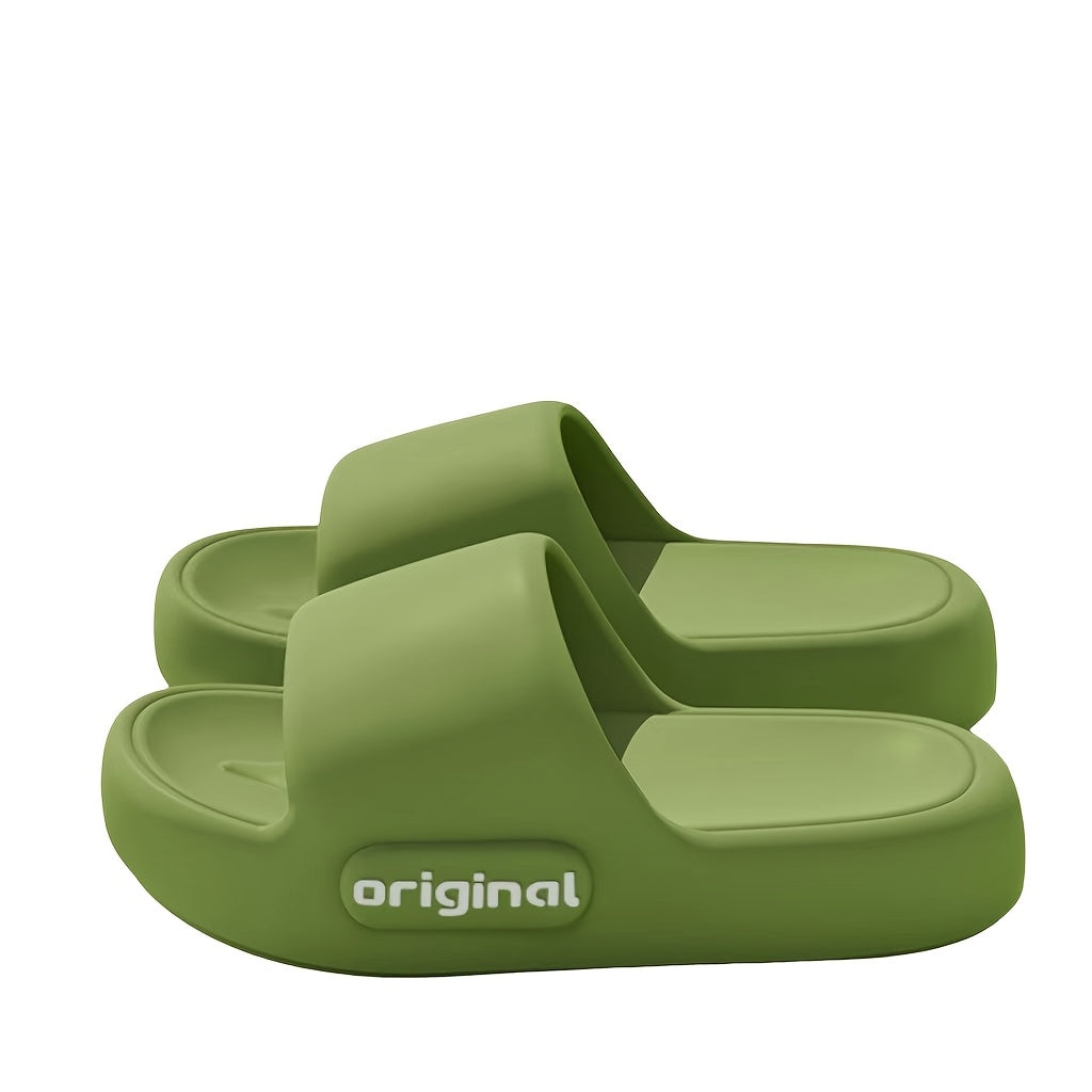 Women Eva Slides Thick Cushioned Open-Toe Indoor Outdoor House Slippers Red