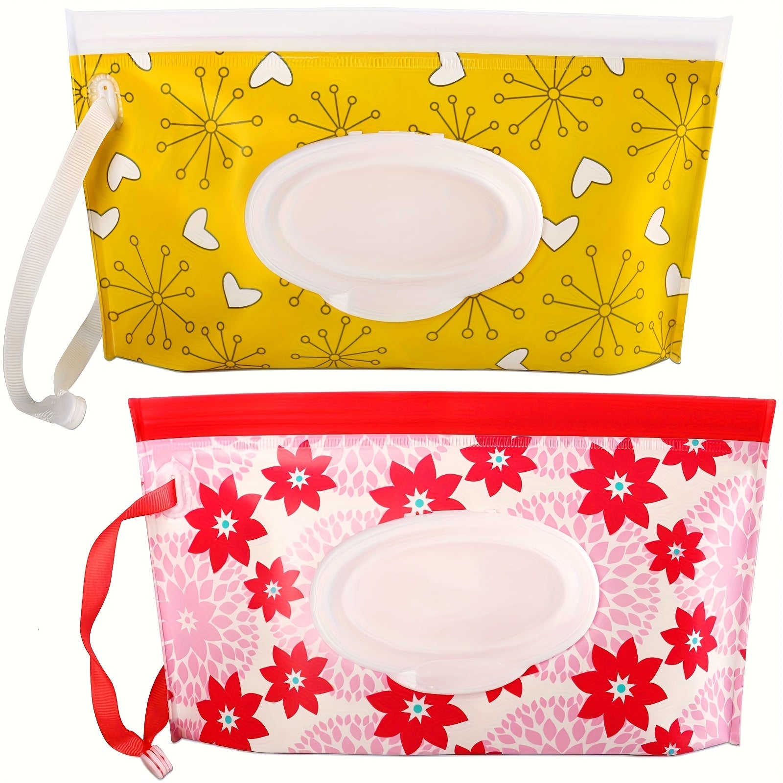 Set of 2 Reusable Wet Wipe Dispenser Containers Travel Holders for Wipes