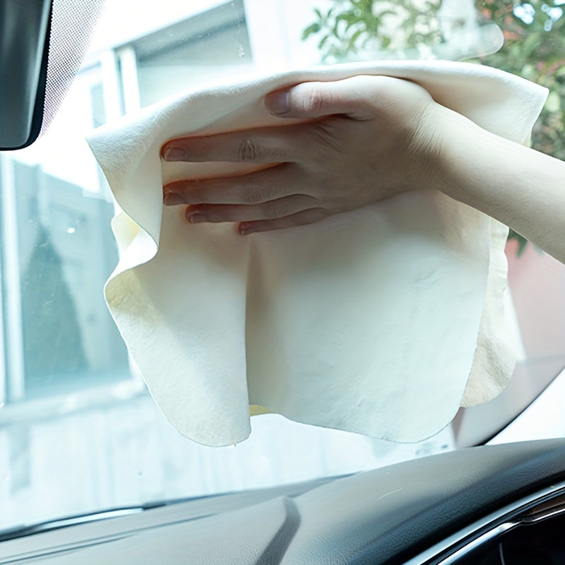 Натуральное автомобильное полотенце из козьей кожи для мойки, сверхвпитывающее, для сушки стекол