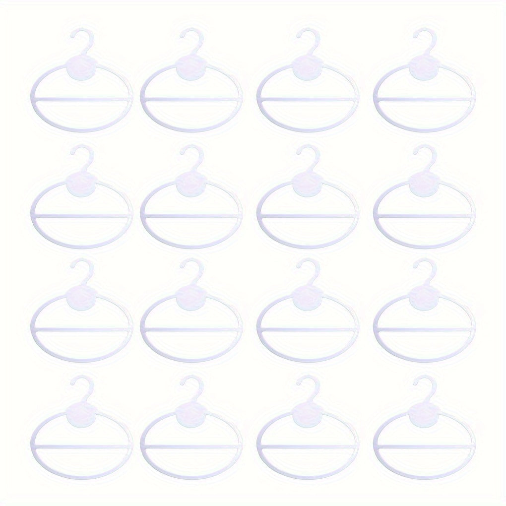 Juego de 20 perchas ovaladas para bufandas, pañuelos y corbatas, organizador de ahorro de espacio, diseño circular