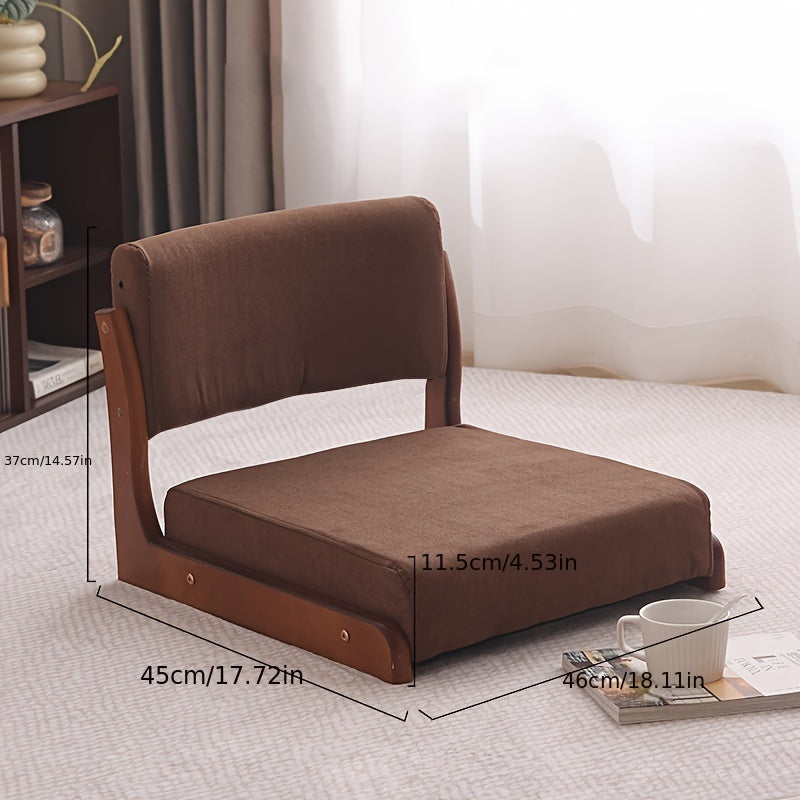 Silla moderna de imitación cuero con asiento y respaldo de madera para suelo